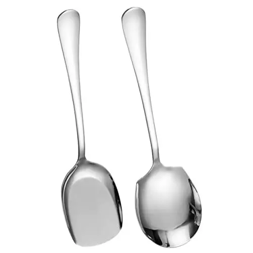 Produktbild: ABOOFAN 1 Satz Besteck Löffel küchenmaschiene kochgeschirr schopflöffel Suppenschöpfer ladle Servierlöffel Vorspeisenlöffel komisch Servierbesteck Löffel vertiefen Rostfreier Stahl Silver