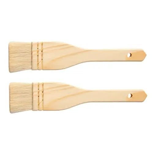 Produktbild: ABOOFAN 1 Satz Grillbürste Bbrush Bürstchen BBQ Accessories Grill Bürste Ölpinsel Pinsel Zum Kochen Bastelpinsel Küchenölbürste Grillpinsel Für Grillsauce Bratpinsel Zum Grillen Holz 2st