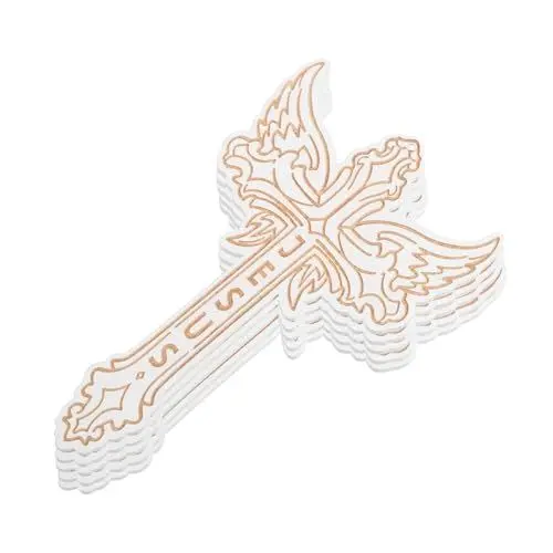 Produktbild: ABOOFAN Holzkreuz Bastelkreuz Ornament Wandkreuz Katholisches Kreuz Christliche Dekoration Für Zuhause Kirche