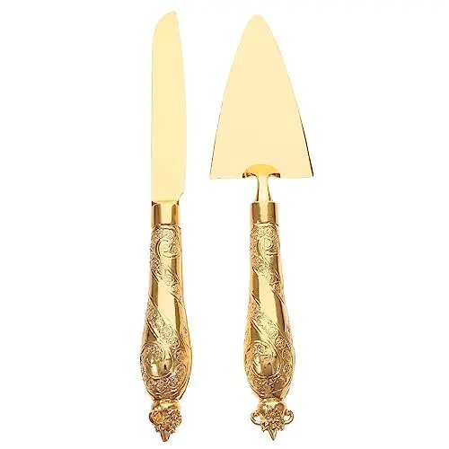 Produktbild: ABOOFAN 1 Satz Kuchen Spachtel Backspatel für Kuchen Hochzeitstortenmesser-Set Pasteten Tortenheber-Tool Hochzeitstortenschaufel Server Kuchenmesser Cutter schmücken