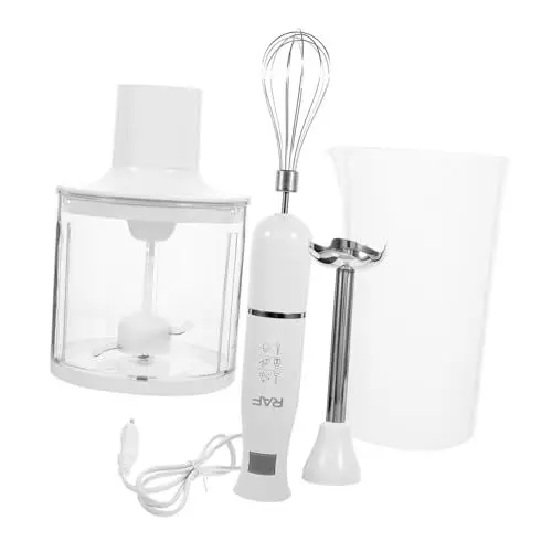 Produktbild: ABOOFAN 1 Satz Küchenstab Multifunktionsmixer Stabmixer Handmixer Geschwindigkeitsmixer Hausmixer Küchenmixer Mixer-tool Elektrischer Lebensmittelzerkleinerer Weiß Abs Wiederverwendbar