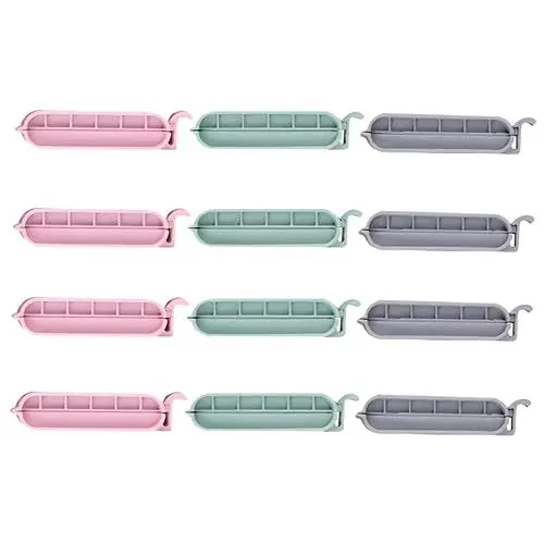 Produktbild: ABOOFAN Lebensmittel-verschlussklammern 12er-set Pp-material Snackbeutel-clip Tee-verschlussbeutel Einfach Zu Verwenden Starker Griff Zufällige Farbe