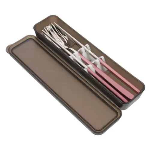 Produktbild: ABOOFAN Reisebesteck-set Aus Edelstahl Mit Etui Löffel Tragbares Geschirr Für Lunchbox Outdoor-aktivitäten