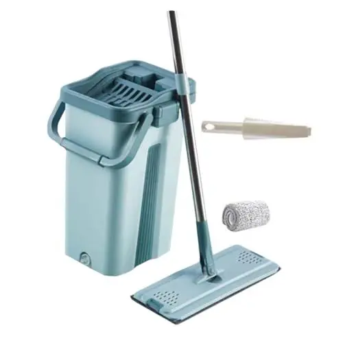 Produktbild: ABOOFAN 1 Satz Mopp mop Bucket Cleaning mop clean mop Non Hand Washing mop reinigungs mop Putzeimer Bodenreinigungsmop Abzieher wischmop Reinigungswerkzeug Kein Handwischer Edelstahl Green