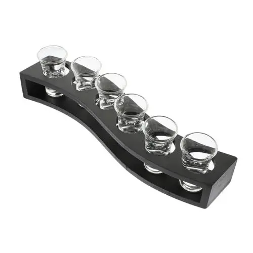 Produktbild: ABOOFAN Weinregal Schnapsgläser-set Schnapsglashalter 6 Gläser für Bar Zuhause