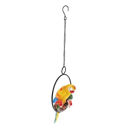 Produktbild: ABOOFAN 1 Stück Dekorative Ornamente Papageienbaum Hängende Dekoration Hofbaum Vogelanhänger Kunstharz Vogelhandwerk Ornament Gartenvogelschmuck Gartenpapageiendekoration