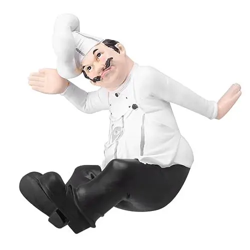 Produktbild: ABOOFAN Figur Statue Harz Ornament Für Home Dekoration Europäischen Stil Mini Harz Chef Modell Ground Chef Für Restaurant