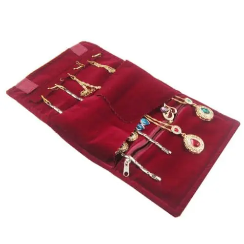 Produktbild: ABOOFAN 1stk Lint Schmuck Rolltasche Schmuckbehälter Schmuck Reisetasche Aufbewahrungstasche Für Schmuck Tragbare Schmuckrolle Schmuck Aufbewahrungstasche Zubehör Container Reisen