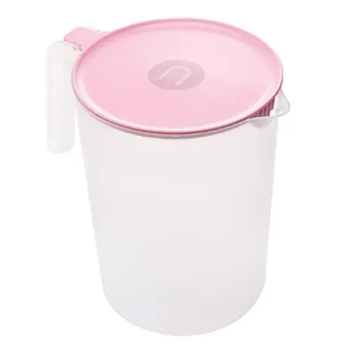 Produktbild: ABOOFAN 1stk Wasserkocher Für Getränke Tee-ei Wasserkrug Eistee Krug Klare Kaffeetassen Kaltwasserkessel Kanne Mit Deckel Getränkekrug Behälter Saftkaraffe Krug Mit Rosa Wiederverwendbar