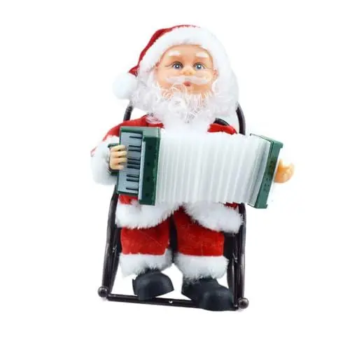Produktbild: ABOOFAN 1stk Weihnachtsmann-Spielzeug Elektrisches Spielzeug Elektrischer Weihnachtsmann Plüschtiere Weihnachtsmann Schmuck Schaukelstuhl Weihnachtsmann Plastik