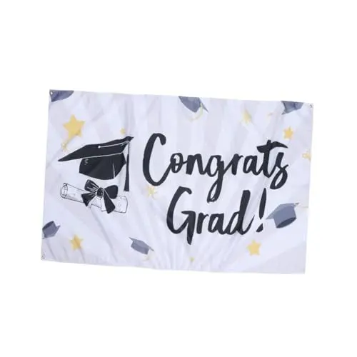 Produktbild: ABOOFAN Dekorationsbanner Für Die Abschlussfeier 2020 Polyester Wandbild-poster 180 X 95 Cm Wanddekorationen Für Die Schulfeier