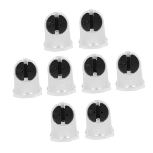 Produktbild: ABOOFAN 20st T8-kühlergrill-lampenfassung Haushaltslichtröhrenhalter Fassungshalter Für Lampen Lampenzubehör Licht Steckdosen Steckdosenhalter T5 Abs Weiß Led Komponente