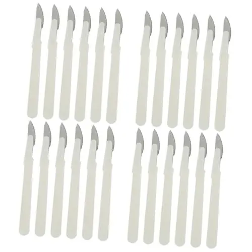 Produktbild: ABOOFAN 24 Stk Brotschneider Brotmesser meserschefer Backwarenschneider Werkzeug Brotteigschneider Teigresteschneider mit Schneidemaschine Ritzmesser Plastikmesser