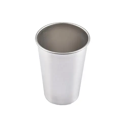 Produktbild: ABOOFAN 2St Edelstahlbecher Bierbecher biergläser Wassergläser Trink Gläser Kaffeebecher Becherbecher Rostfreier Stahl Bierkrug Weißweinglas Wasserbecher