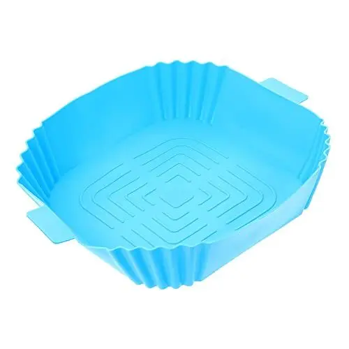 Produktbild: ABOOFAN 2St Luftfritteuse Air Fryer Backblech aus Silikon wiederverwendbarer Silikontopf Brotbackofen Airfryer Griffdesign Silikon-Liner hitzebeständiger Silikoneinsatz Antihaft Backmatte