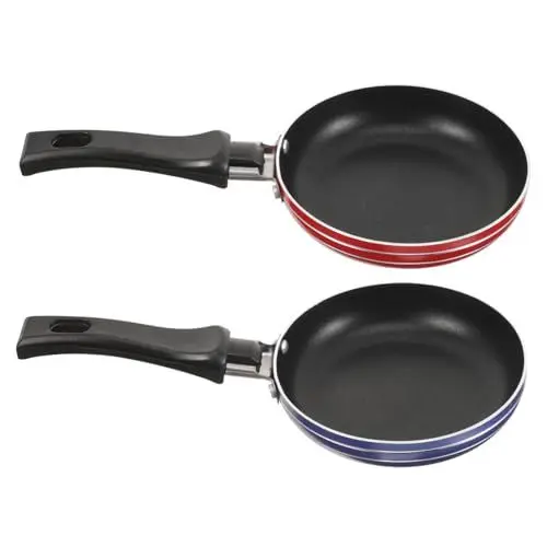 Produktbild: ABOOFAN 2St Omelettpfanne bratpfanne non stick pan cooker pfannkuchen pfannen cookring Eierpfannenfritteuse Mini-Antihaftpfanne kleine Eierpfanne Küchenwaren Frühstückspfanne Aluminium