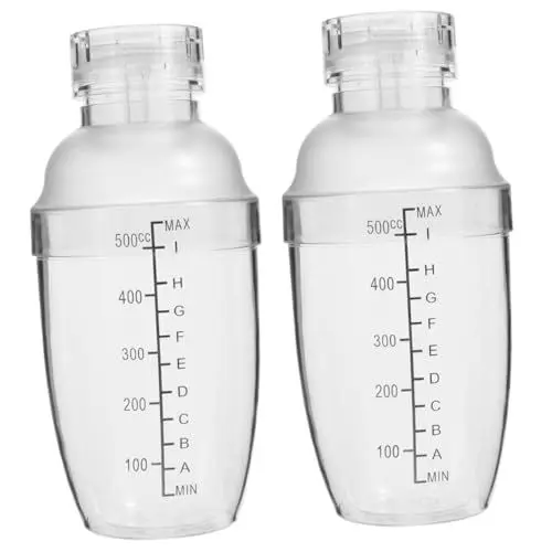 Produktbild: ABOOFAN 2St Schnee-Gramm-Cup hausbar barzubehör getränkebehälter -Shaker Bar-Weinshaker Milch-Tee-Shaker Cocktailbecher klarer Cocktailshaker Weinmischbecher Shaker trinken Stk