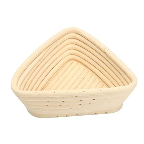 Produktbild: ABOOFAN 2St Schüssel zum Aufgehen von Teig Gärkörbchen backen Prüfungskorb Körbe Sauerteig brötchenkorb Brotbackwerkzeug dreieckiger Brotgärkorb Rattan Zubehör Gebäck