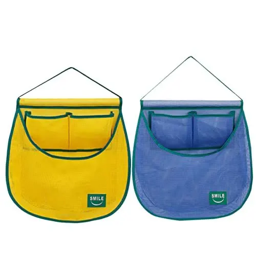 Produktbild: ABOOFAN 2St aufbewahrungssack storage pockets Sackkartoffelsäcke Obst-Einkaufstüten Netztasche zur Aufbewahrung der Küche Netzbeutel zum Aufhängen für zu Hause Lagerung hängende Tasche