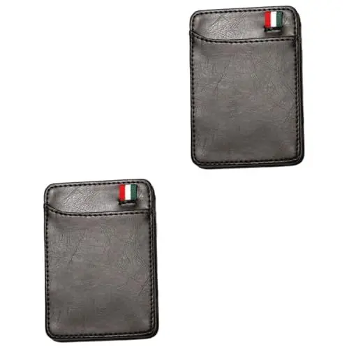 Produktbild: ABOOFAN 2 STK kreditkarten hüllen scheckkarten-etui reisebrieftasche Men Wallet Mens Wallets Portemonnaies männer portmonee portemonaie Geldbörse Fahrzeughalter Kartenhalter männlich