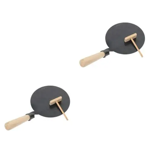 Produktbild: ABOOFAN 2 Sätze Zuckermalwerkzeuge Flache Pfanne Flache Pfannkuchenpfanne Frühstück Kochpfanne Crêpe-pfanne Antihaftbeschichtet Pfannkuchen-grillplatte Antihaft-pfanne Bratpfanne Eisen