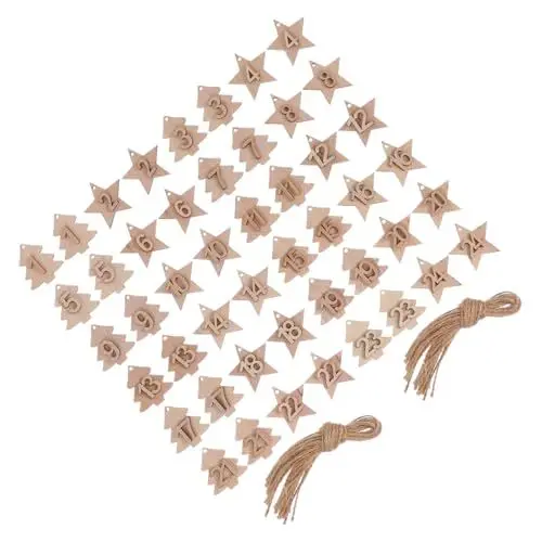 Produktbild: ABOOFAN 2 Sets Weihnachtskalender Anhänger Wandkalender Adventskalender Weihnachts Zahlenanhänger Kalender Countdown Ornament Weihnachts Countdown Dekoration Weihnachts Countdown