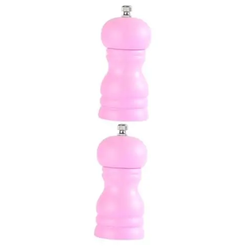 Produktbild: ABOOFAN 2 Stk Küchengerät kitchen helper kitchenaide spice container esszimmerstã¼hle gadget küche Schleifer manuelle Mühle für Pfeffer Pfeffermühle und Salzmühle Hölzern Rosa