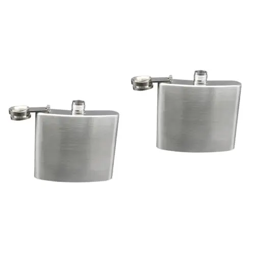 Produktbild: ABOOFAN 2 Stk Whisky-Flasche likörflaschen taschen Whiskey Flachmann aus Edelstahl Edelstahlkrug Silver