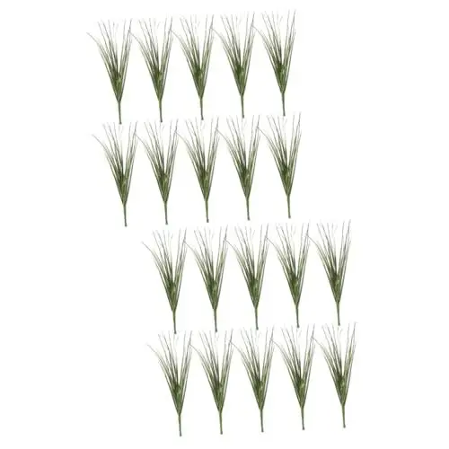 Produktbild: ABOOFAN 2 Stück 10 Stück Simulierte Zierpflanzen künstlicher grüner Zweig künstliche Pflanzenstiele Kunstpflanzen Gras Dekoration künstliche Blumenstiele gefälschte Gartenpflanzen Plastik