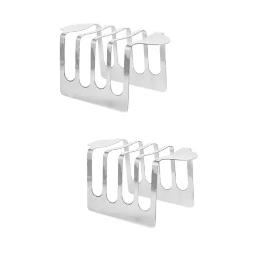 Produktbild: ABOOFAN 2 Stück Brotständer Mini-Toasthalter Brotlaibständer Scheibentoastständer Regalstützen Outdoor-Grillzubehör Utensilienablage Hotel-Buffet Snackständer Küchenbedarf