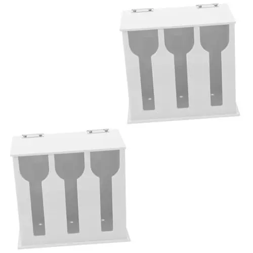 Produktbild: ABOOFAN 2er-box Für Löffel Geschirrständer Schaufelregal Schaufelhalter Für Den Haushalt Filigraner Löffelhalter Küchenlöffelhalter Stanzfreier Löffelständer Acryl Weiß