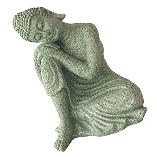 Produktbild: ABOOFAN 2st Buddha-Statue Aquarium Dekoration Aquarium-versteck Buddha-aquariumverzierung Herzstück Tischdekoration Feng-Shui-Statue Neuer Chinesischer Stil Grüner Sandstein Ganni