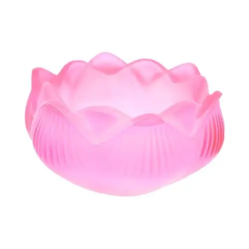 Produktbild: ABOOFAN 2 Stücke Lotus Geformt Glas Kerzenhalter Dekorative Lotus Handwerk Kerze Tasse Religiöse Weihe Kerzenhalter