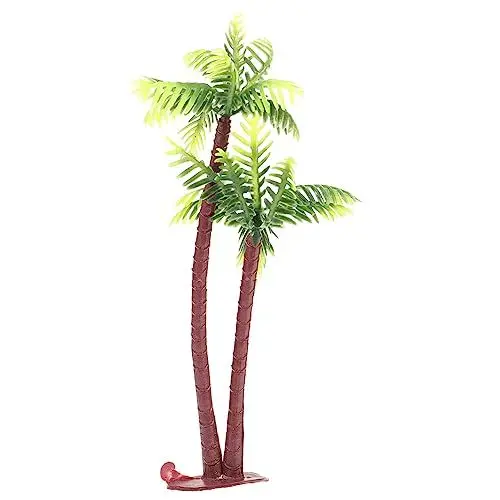 Produktbild: ABOOFAN 2st Diorama Regenwald Spielzeug Cupcakes Miniatur Tropischer Baum Waldbüsche Palmen Tropische Minipalme Sandtischlandschaft Künstliche Bäume Großer Zug Kleine Kokosnuss Aquarium