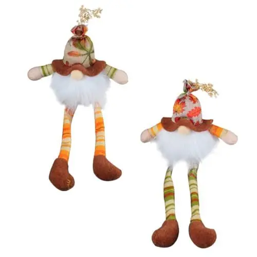 Produktbild: ABOOFAN 2st Gesichtslose Puppe Mit Langen Beinen Fallen Schwedische GNOME Herbsterntedekoration Thanksgiving-tischdekoration Schwedische Elfen Plüsch Esstisch Urlaubsartikel Plastik Ältere