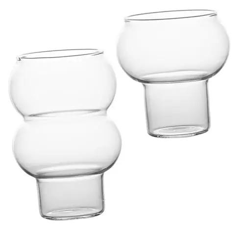 Produktbild: ABOOFAN 2st Glas Saftglas Tassen Behandeln Martini-gläser Joghurt Schalen Eisbecher Glas Verkostungsschalen Kleine Verkoster Champagnerflöten Dessertschalen Glas Milchshake-becher