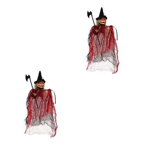 Produktbild: ABOOFAN 2stücke Halloween Hängende Gruselige Kürbisgeist Deko Horrordekoration Für Garten Party Lustiges Pendel Für Halloween-feiern Und Festlichkeiten Für Zuhause Büro Und