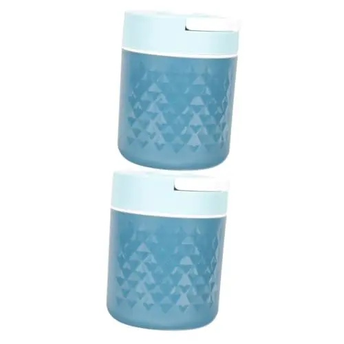 Produktbild: ABOOFAN 2st Isolierter Müslibecher Lebensmittelflasche Aus Edelstahl Flasche Wasserflasche Mikrowellenbehälter Behälter Vakuumieren Heiß Crunch-tasse Brei Tasse Brotdose Auslaufsicher Pp