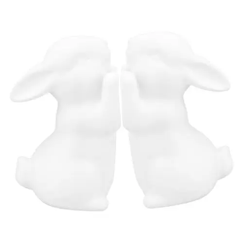 Produktbild: ABOOFAN Ostern Buchstützen Keramik Bücherständer Bunny Business Weiß Einfache Desktop Decor Für Studie