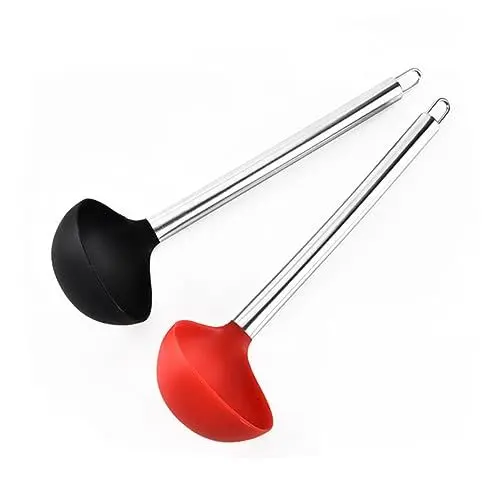 Produktbild: ABOOFAN 2 Stücke Silikon Suppe Scoop Antihaft-kochlöffel Hitzebeständige Utensilien für Home & Restaurant