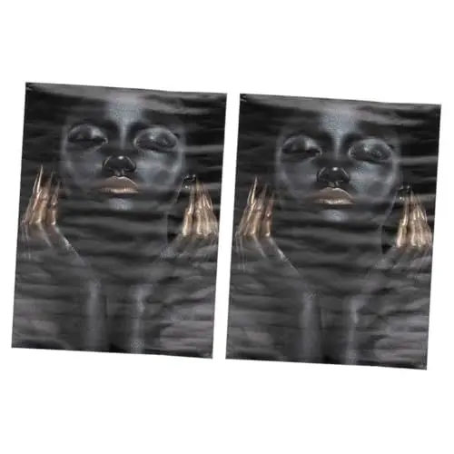 Produktbild: ABOOFAN 2st Leinwandmalerei Malerei Der Schwarzen Frau Leinwandbilder Für Das Wohnzimmer Blondes Plakat Afrikanisches Leinwanddrucke Wandkunst Wandkunst Malerei Segeltuch