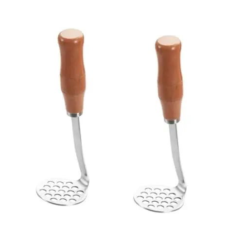 Produktbild: ABOOFAN 2st Schlammpresse Kartoffelstampfer Werkzeug Manueller Kartoffelstampfer Tragbare Kartoffelpresse Kartoffelstampfer Wiederverwendbar Bohnenstampfer Kartoffelbrecher Edelstahl 304