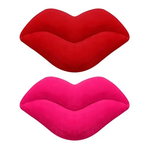 Produktbild: ABOOFAN 2st Sofakissen Dekorative Kissen Für Couch Lippenkissen Kissen Wurfkissen Plüschkissen Kissen Für Sofas Und Sofas Kissen & Zubehör Kissenbezüge Chill-Pille-Kissen Unkraut Pop 3D