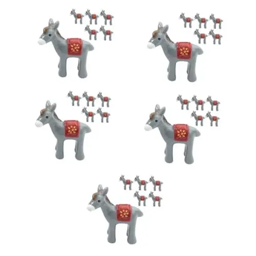 Produktbild: ABOOFAN 30 Stk Mikro-Ornamente Tiere Figuren outdoordeko tortendeko Einschulung dekorfiguren Tierfiguren für Pflanzen Minitiere Esel-Dekore aus Kunstharz Miniaturfigur für den Garten