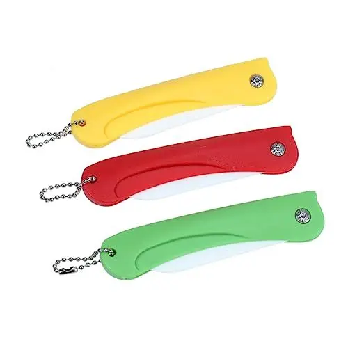 Produktbild: ABOOFAN 3stücke Faltbarer Obstschneider Aus Keramik Tragbares Schneidewerkzeug Haushaltsgerät Keramikmesser Obstschneider Schälmesser