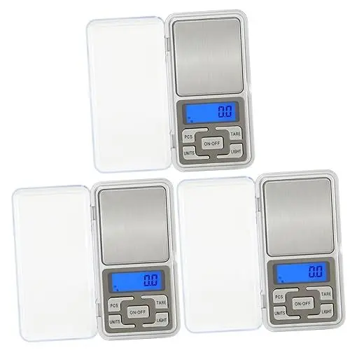 Produktbild: ABOOFAN 3St digitale Schmuckwaage elektronische Waage Nachladewaage -Schmuckwaage goldene Schmuckwaagen digitalwaage briefwaagen Tasche für Schmuckwaagen digitale Paketwaage Silver