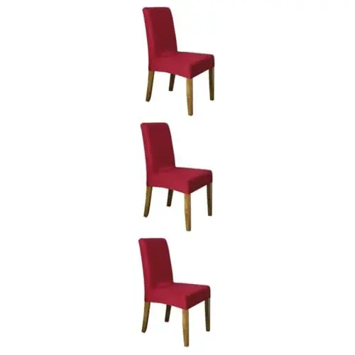 Produktbild: ABOOFAN 3 Stücke Seide Esszimmer Stuhl Abdeckung Stretch Schonbezug Abnehmbare Waschbar Für Moderne Hause