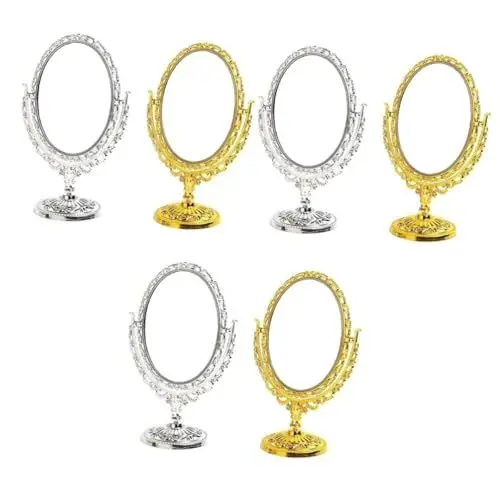 Produktbild: ABOOFAN 3St rotierender Spiegel Rasierspiegel Spiegel für Kommode Kosmetikspiegel Vanity Mirror schminkspiegel Schminktisch Vergrößerungsspiegel bilden Antiquität Retro-Tisch Schreibtisch