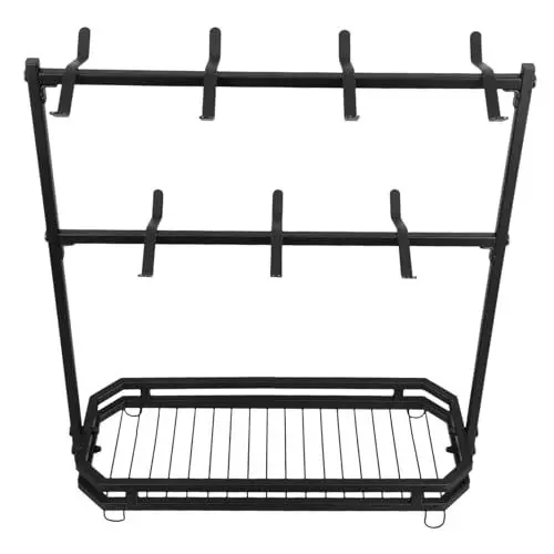 Produktbild: ABOOFAN 3 Getränkehalter Tassenständer für die Theke Kaffeebaum-Becherhalter Kaffeepadhalter aus Metall Kaffeebecher-Aufhänger Kaffeetassenbaum für die Theke Tassen-Organizer Eisen Black
