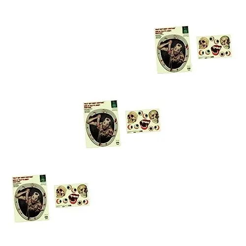 Produktbild: ABOOFAN 3 Sets Halloween Dekorationen Scary Blutige Flecken Puppet Muster Wc Sitz Aufkleber